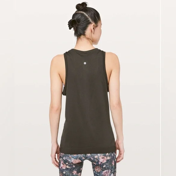 Lululemon Swiftly Breeze Tank Relaxed Fit Dark Olive - Picture 3 of 5